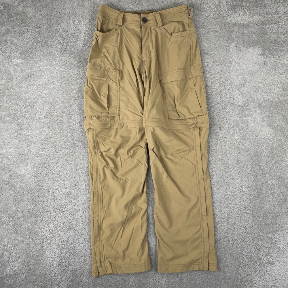 REI Co-op Sahara Convertible Pants Mens 30x30 Tan Hiking Cargo Stretch Outdoor